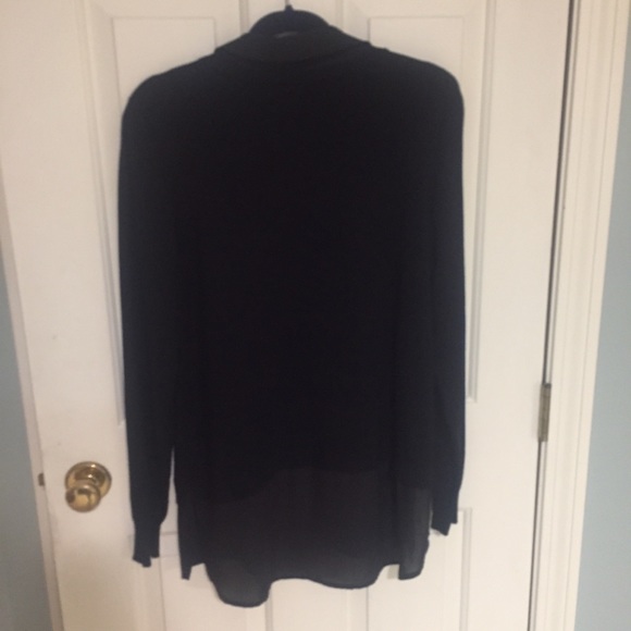 Adrianna Papell twofer black on black sweater L - Picture 4 of 11